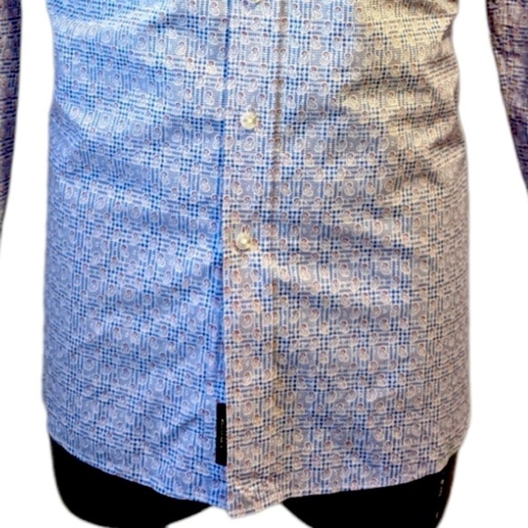 ZINGAL Riche paisley print button front shirt large - Picture 3 of 10